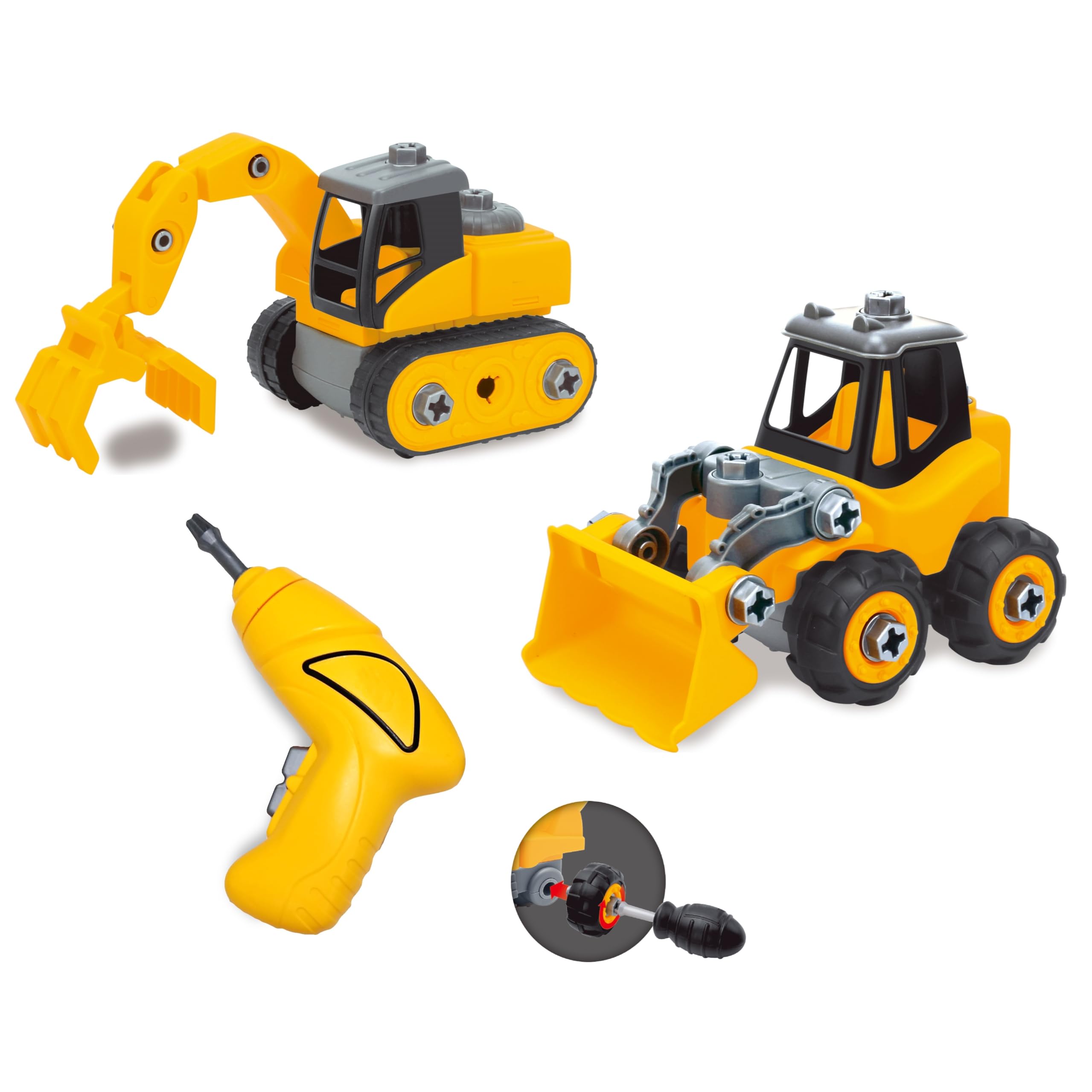 玩具 Zoop Toys Kit Construcao Escavadeira com Garra e Pa Mecanica